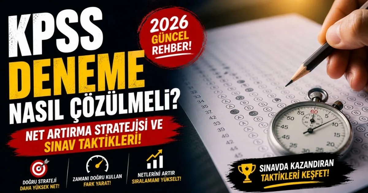 KPSS Deneme Nasıl Çözülmeli? Net Artırma Stratejisi ve Sınav Taktikleri (2026)