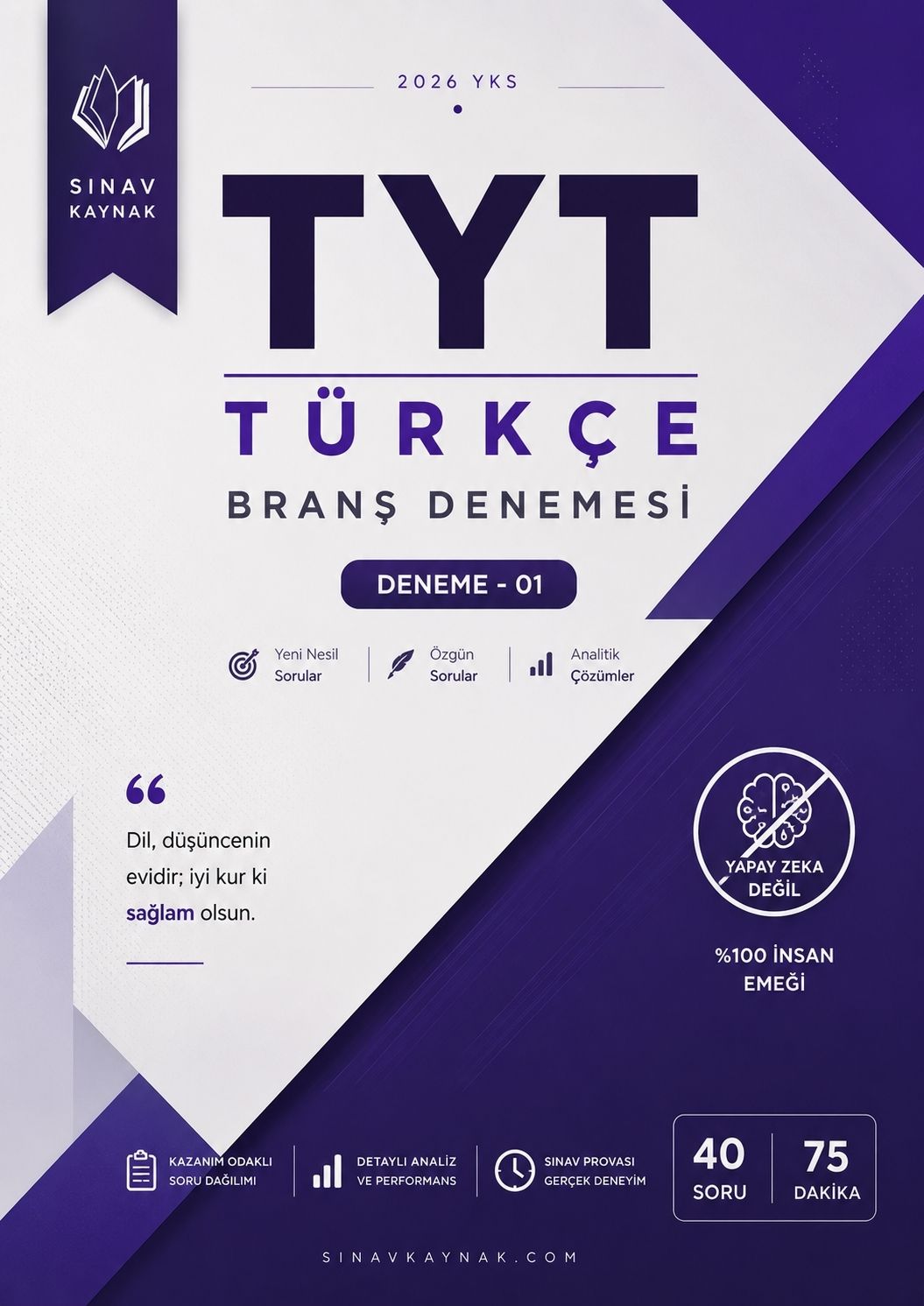 2026 TYT Türkçe Yeni Nesil Branş Denemesi PDF – BLACKLINE